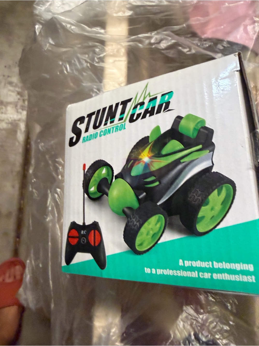 Stunt Car Radio Control Toy - Teal & Yellow